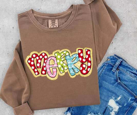 Merry Polka Dots and doodles-DTF