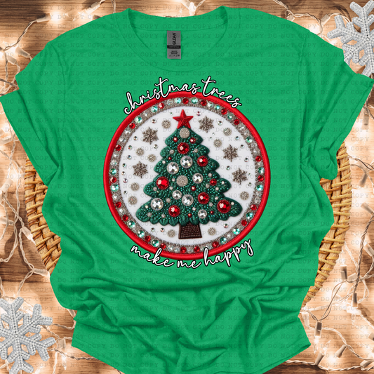 CHRISTMAS TREES MAKE ME HAPPY-dtf