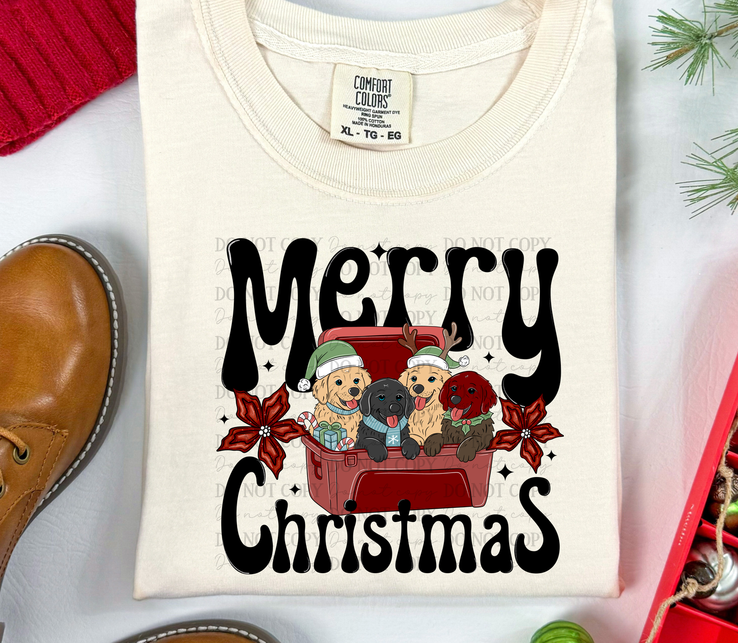 Merry Christmas puppies-DTF&UV