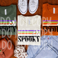 Spooky Ghost Retro Stripe-dtf