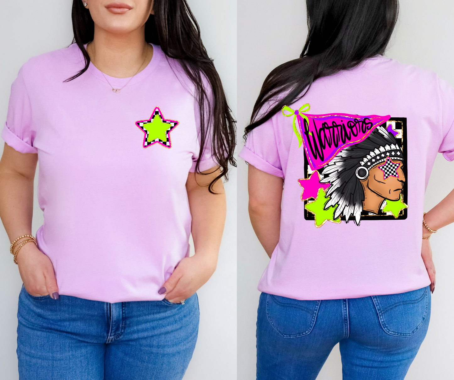 Neon Checkered Mascots(Dropdown)-DTF&UV