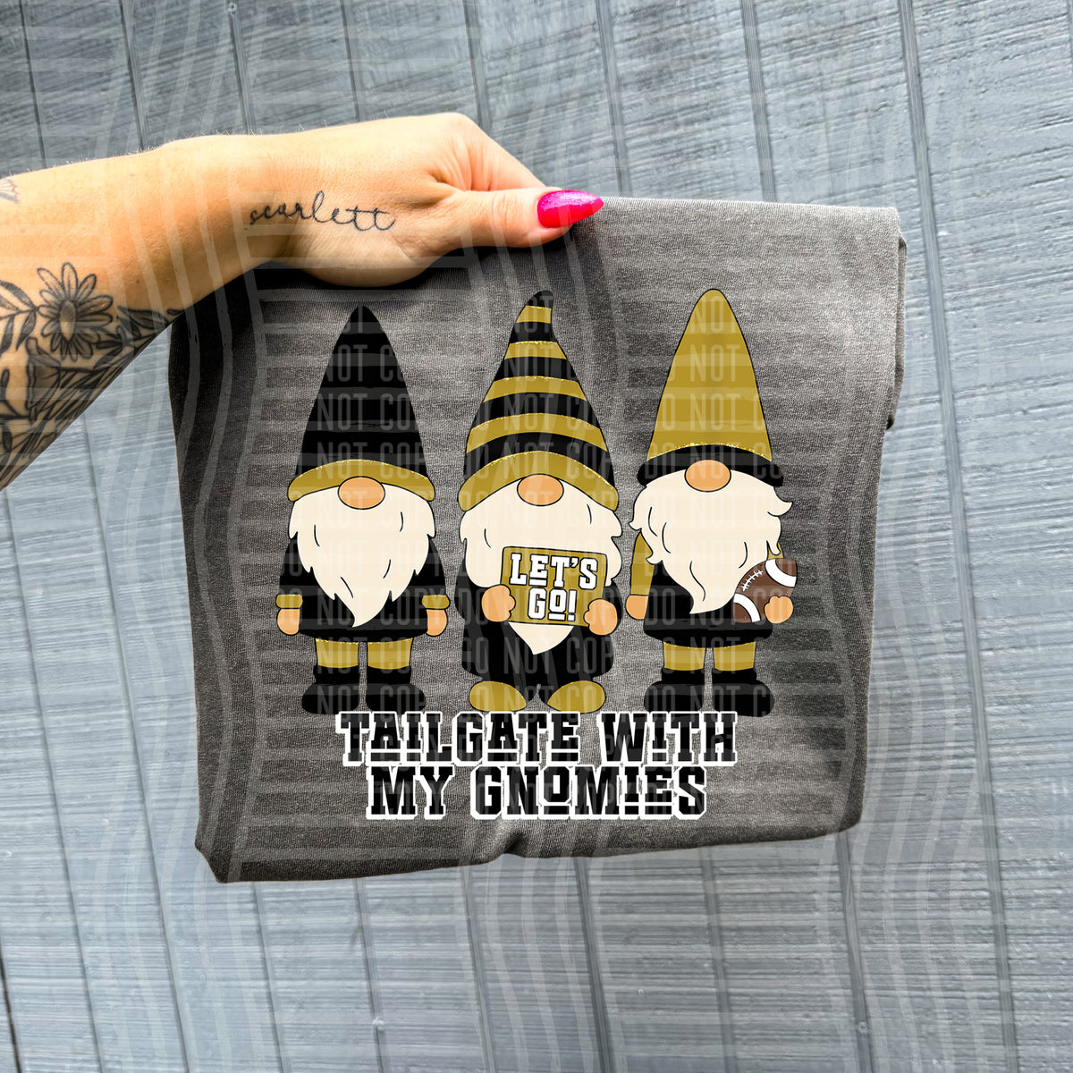 Tailgate with my Gnomies (DROPDOWN Colors)-DTF&UV