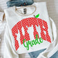 Red with white polka dots 11” (ALL GRADES in DROPDOWN) - DTF DEAL
