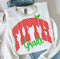 Red with white polka dots GRADE-Fifth-DTF&UV
