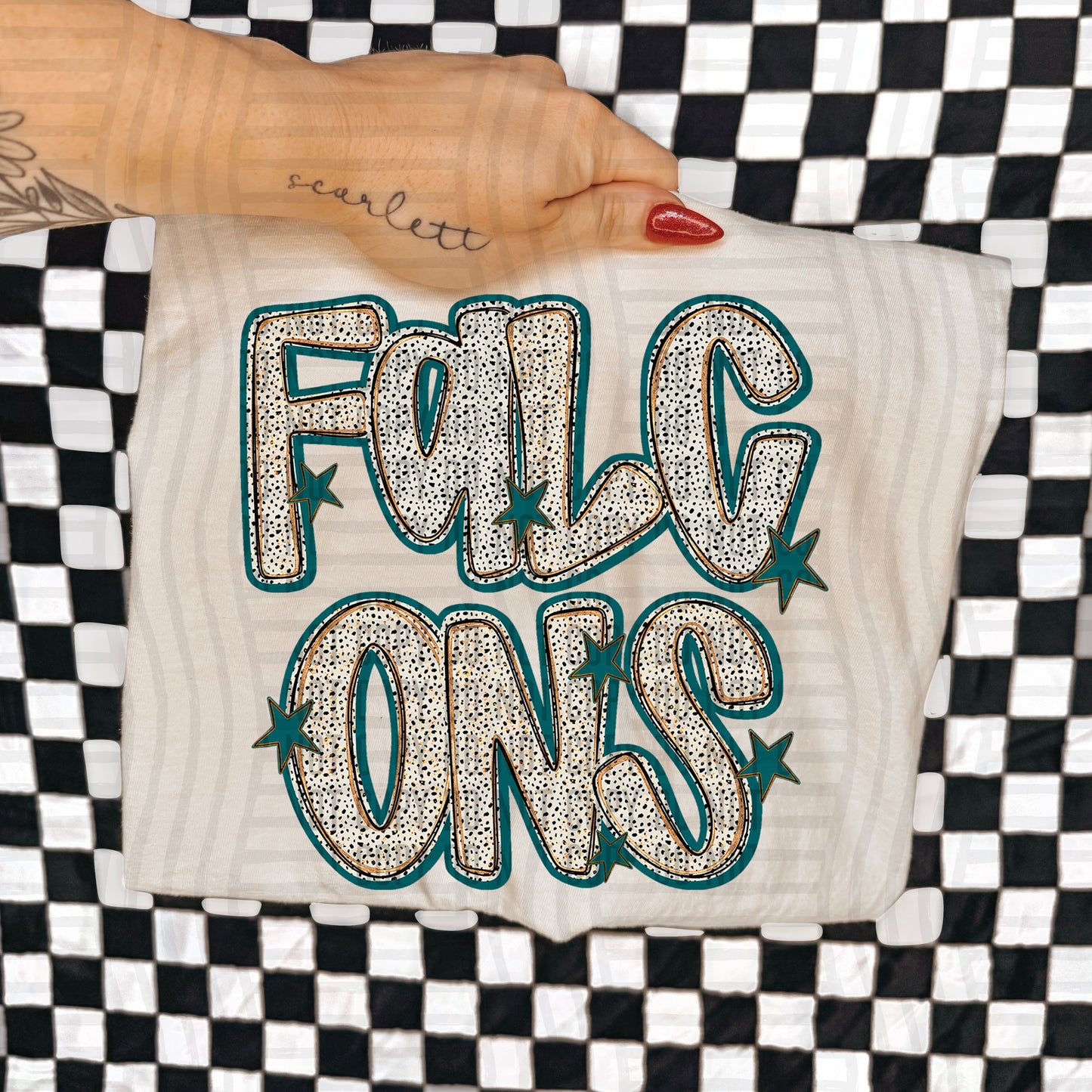 Teal Dotty (DROPDOWN MENU)-DTF&UV