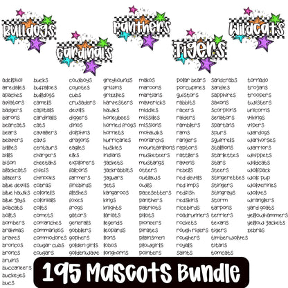 CHECKER BRIGHT STAR MASCOT(dropdown)-DTF&UV