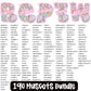 LETTER MASCOT PINK (dropdown)-DTF&UV
