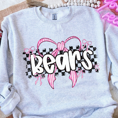 Pink bow mascot (dropdown)-DTF&UV