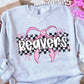 Pink bow mascot (dropdown)-DTF&UV