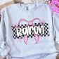 Pink bow mascot (dropdown)-DTF&UV