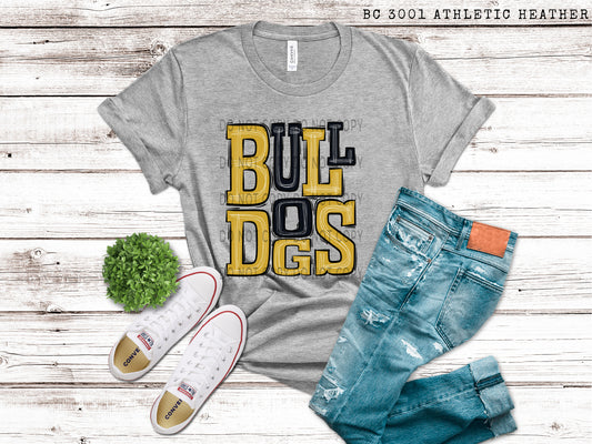 Bulldogs Black and Gold - DTF