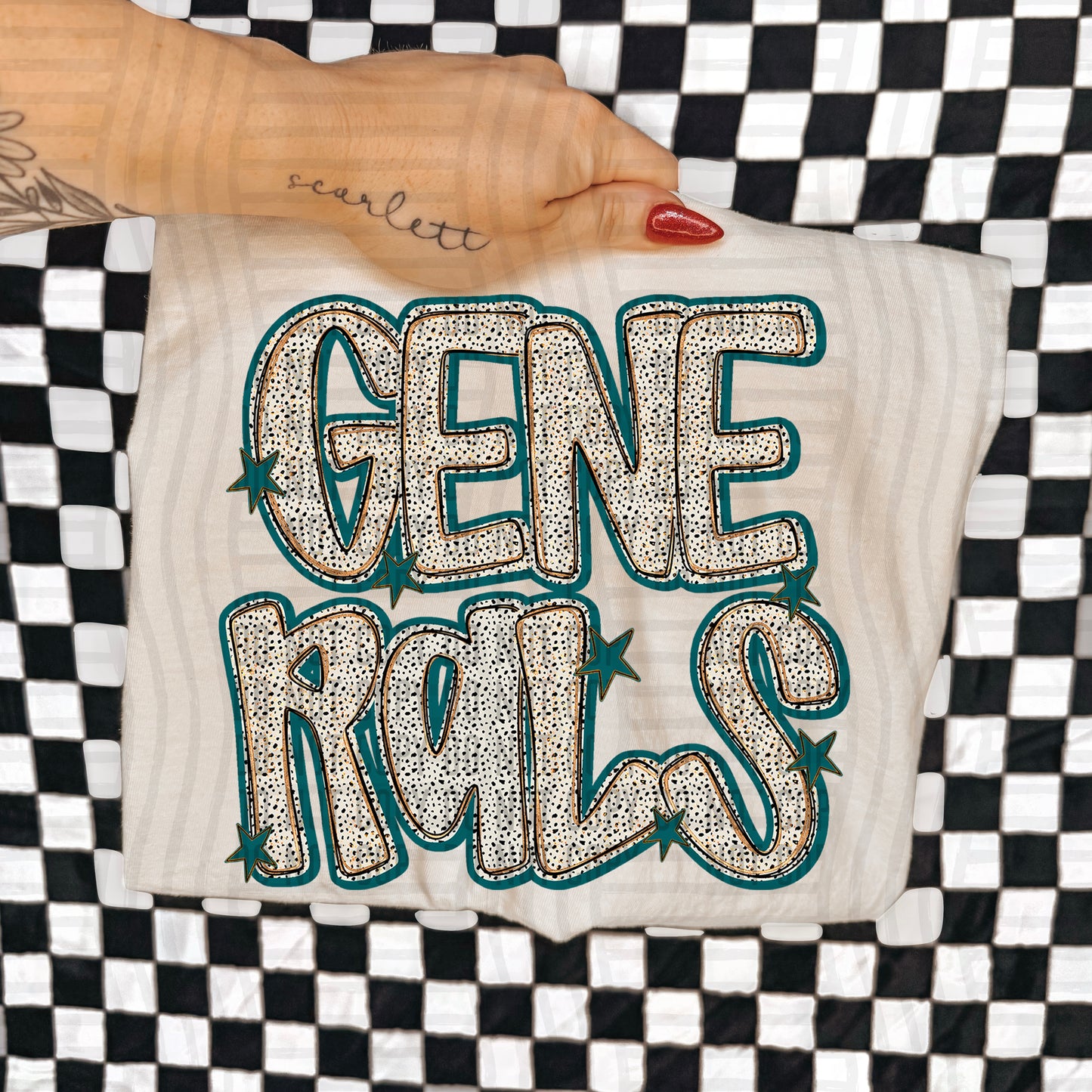 Teal Dotty (DROPDOWN MENU)-DTF&UV