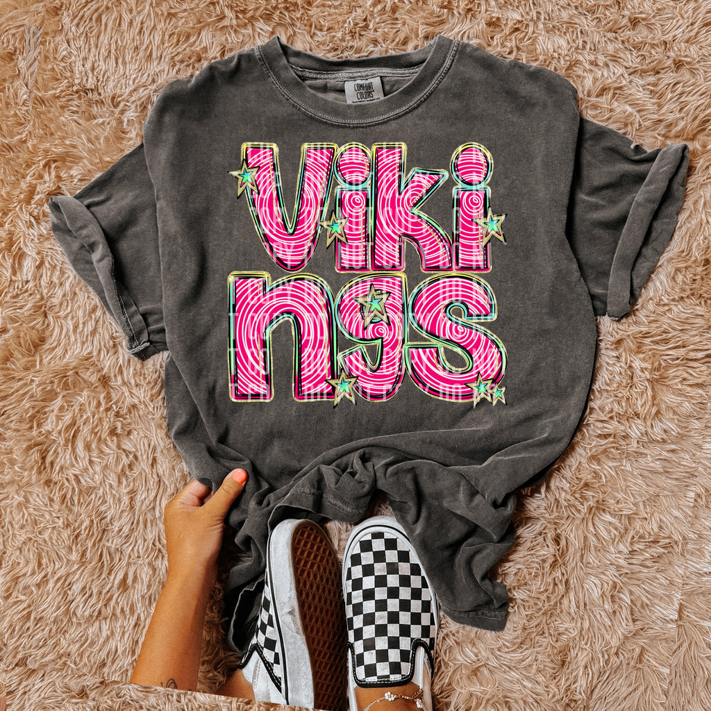 Pink Swirls Mascots(Dropdown)-DTF