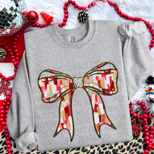 Whimsical Christmas Bow-dtf