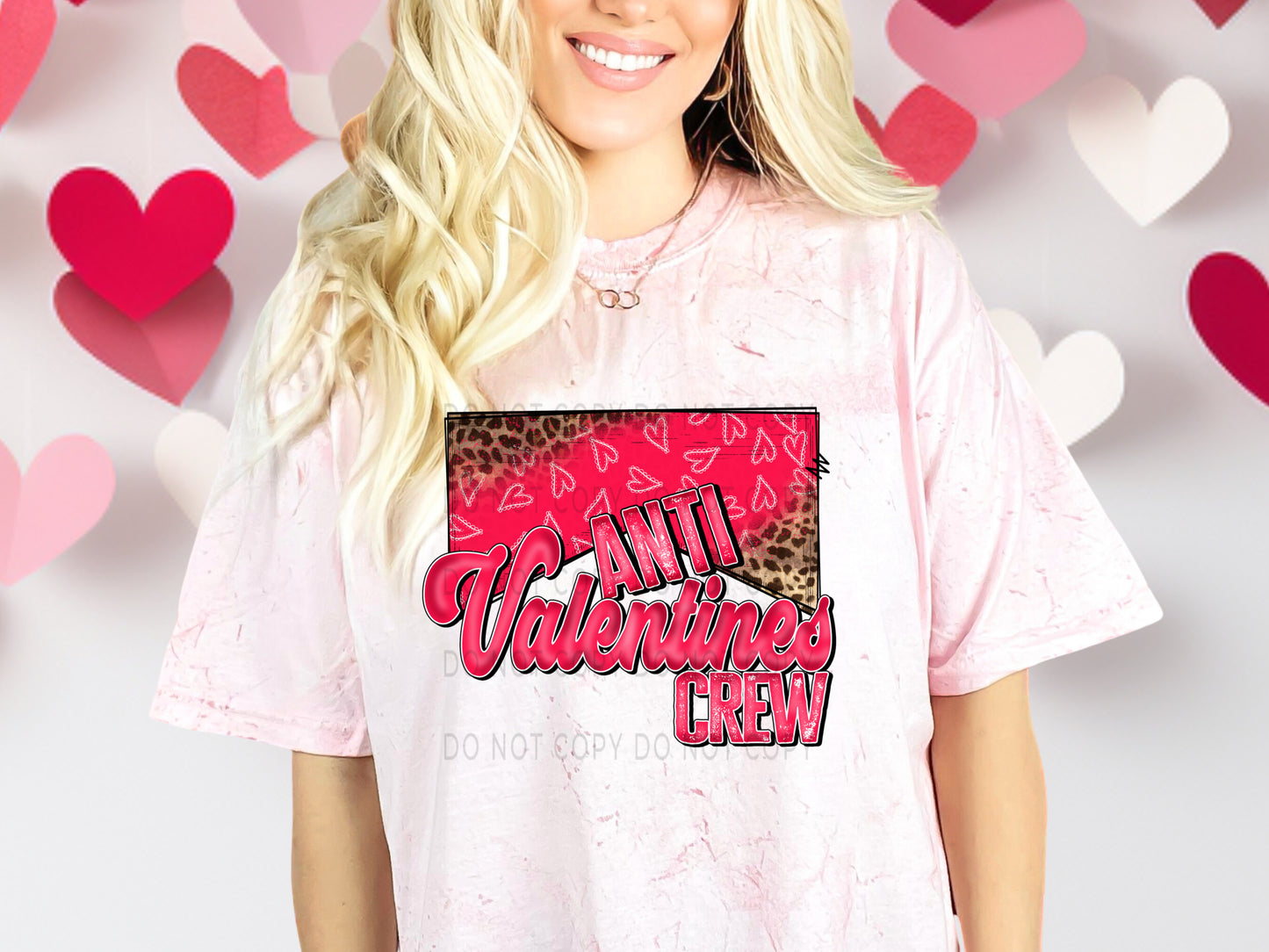 Anti Valentines Crew Half Leopard DTF