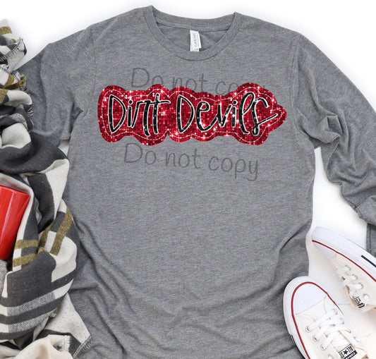 Dirt devils sequin -DTF