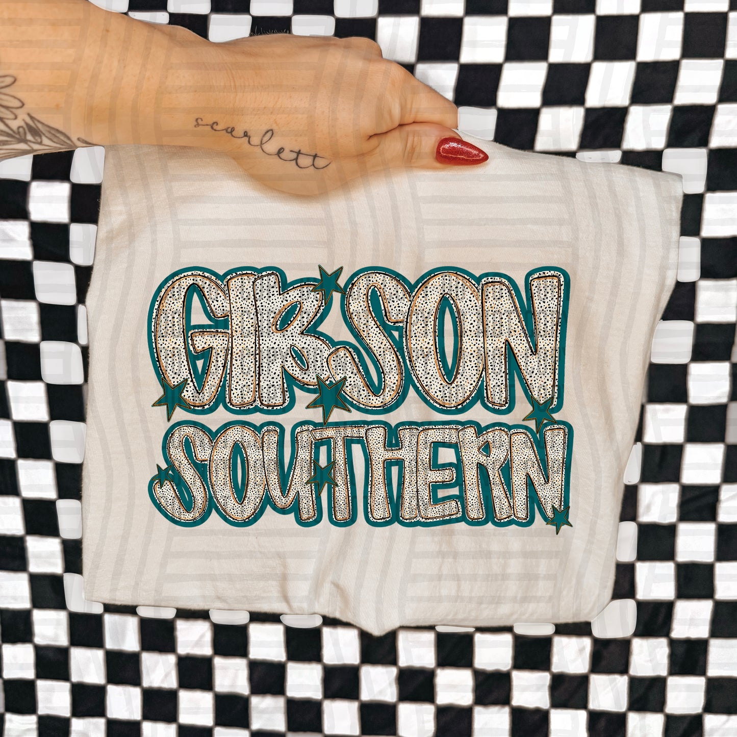 Teal Dotty (DROPDOWN MENU)-DTF&UV