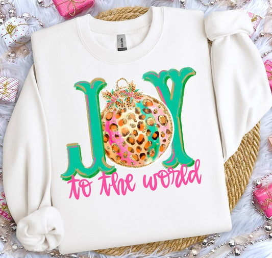 JOY TO THE WORLD ornament leopard O -DTF&UV