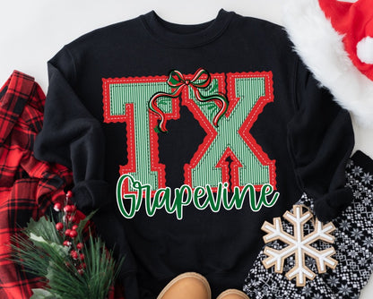 Custom Prepster Christmas Two letter Holiday: STATE, INITIALS ETC. -DTF&UV