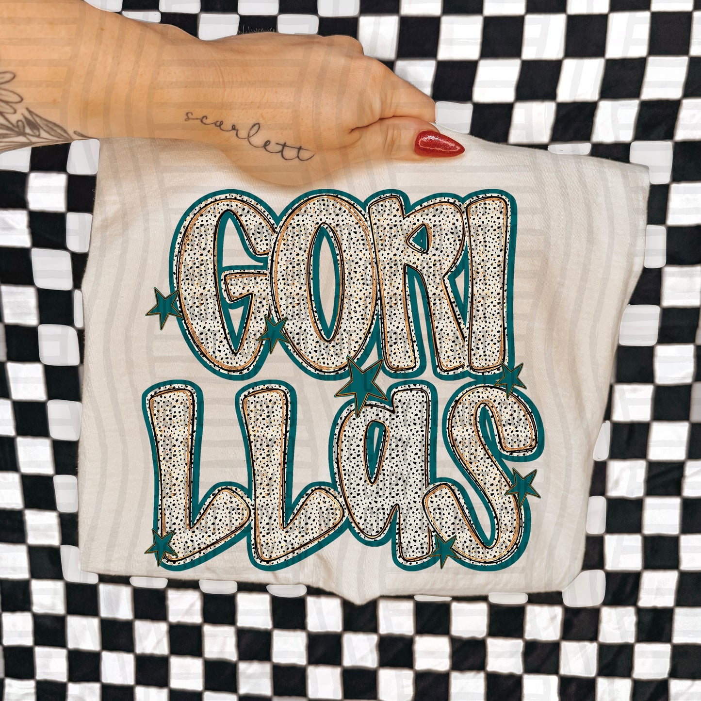 Teal Dotty (DROPDOWN MENU)-DTF&UV