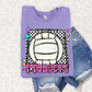 Bright preppy volleyball- (DROPDOWN MASCOT)-DTF&UV
