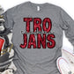 Trojans red faux sequin -DTF