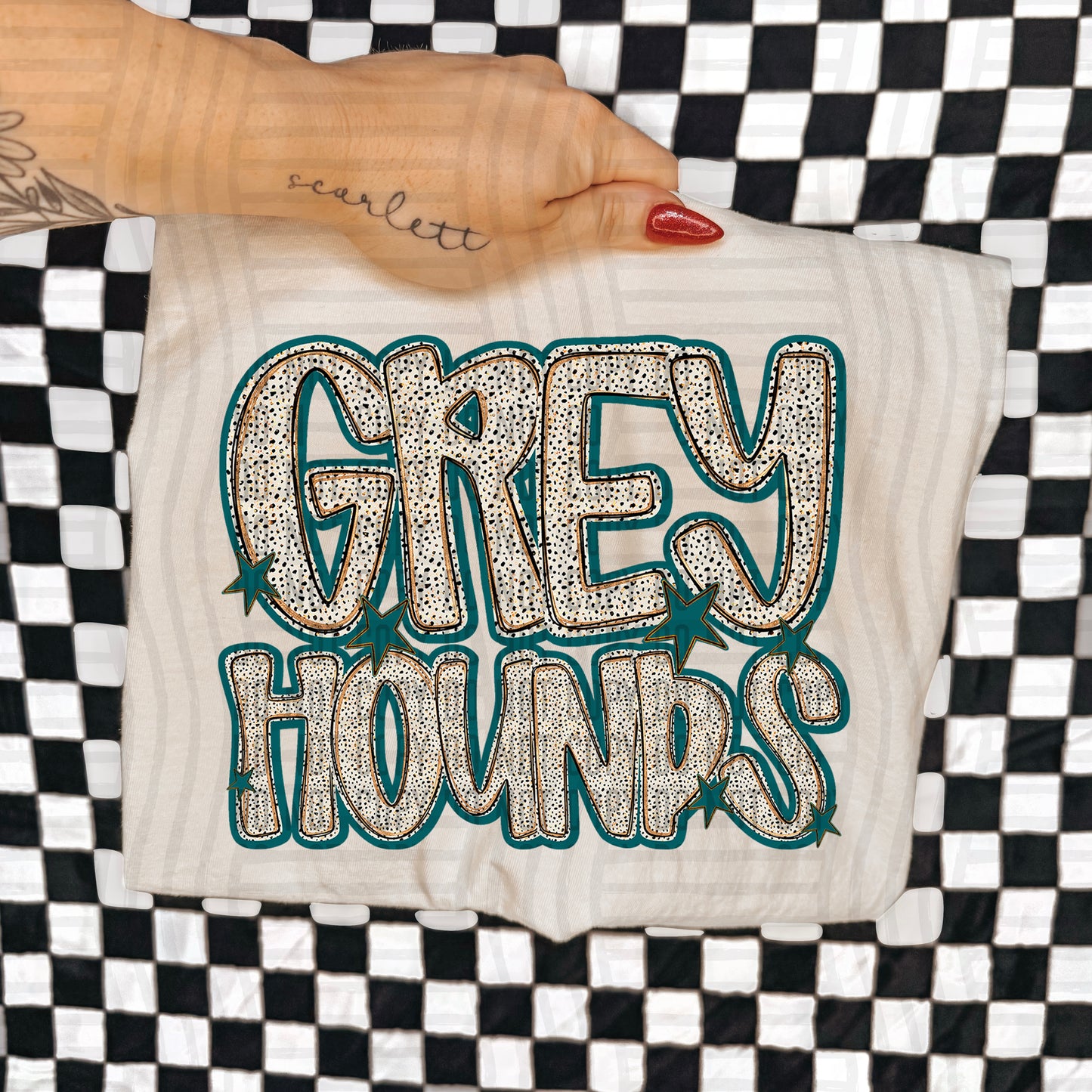 Teal Dotty (DROPDOWN MENU)-DTF&UV