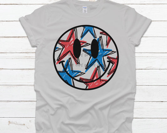 Stars smiley-DTF
