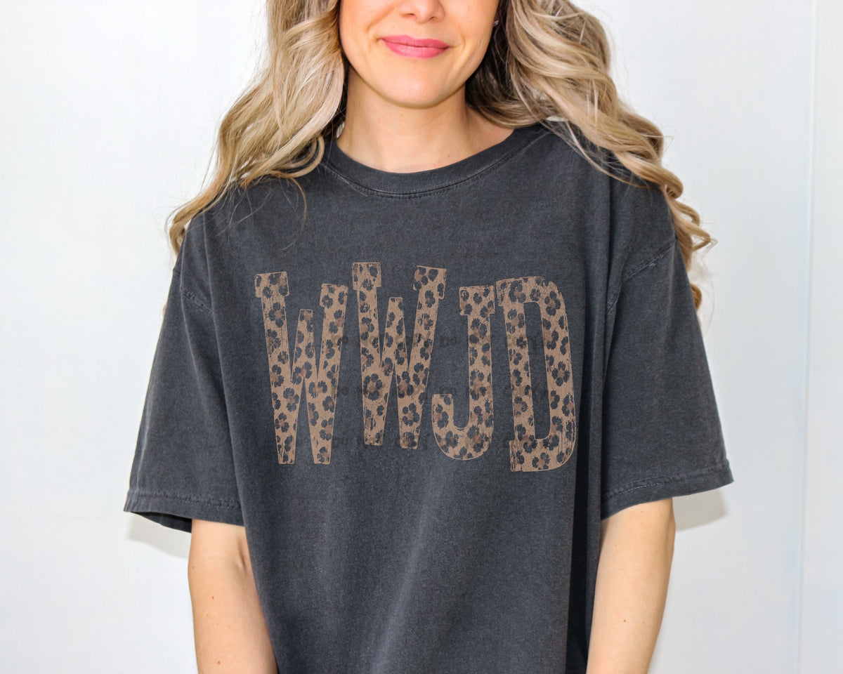 WWJD leopard (needs to go on a
dark shirt)- DTF