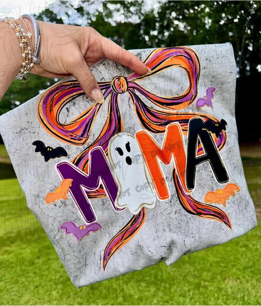 Mama with ghost and bow- DTF&UV