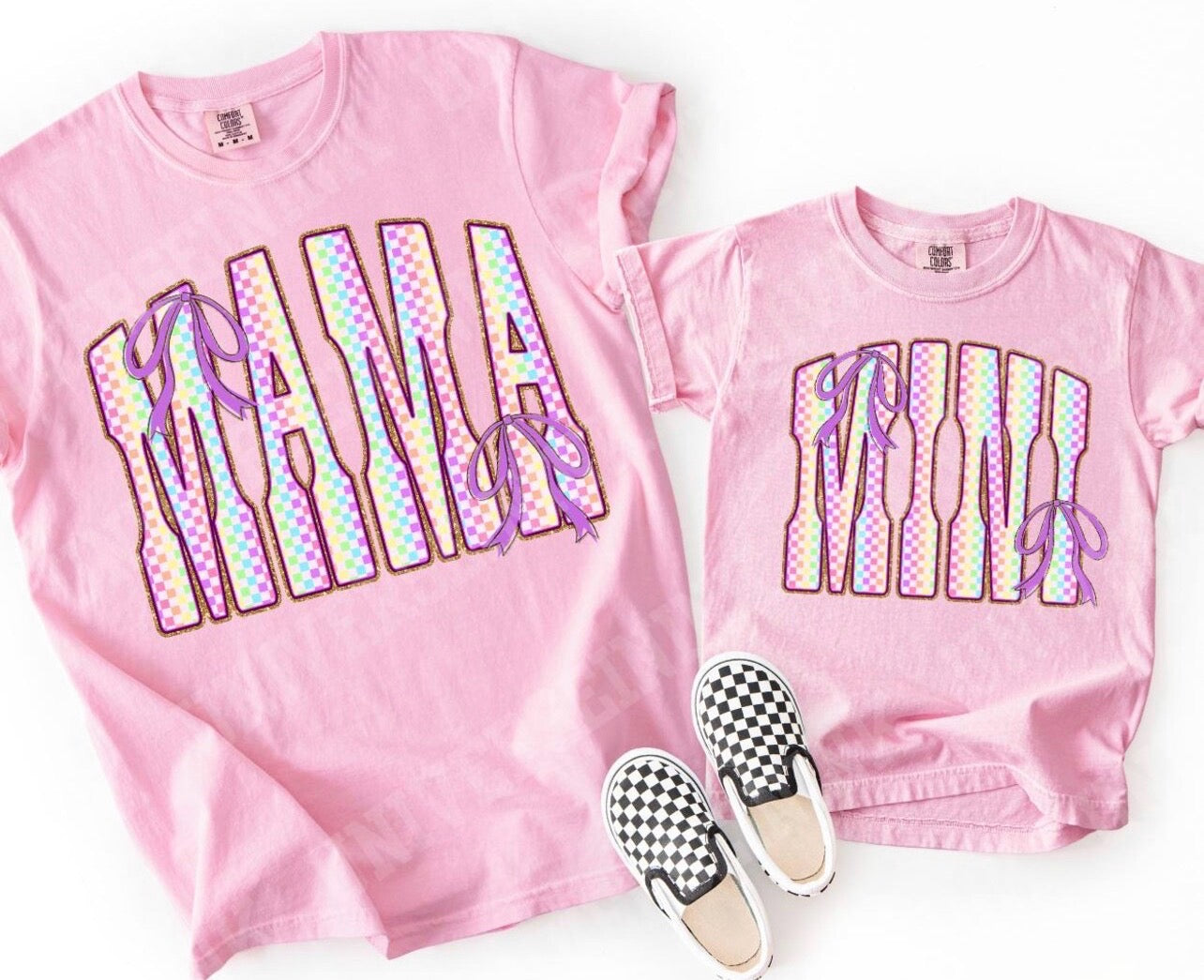 Mama rainbow check-DTF&UV