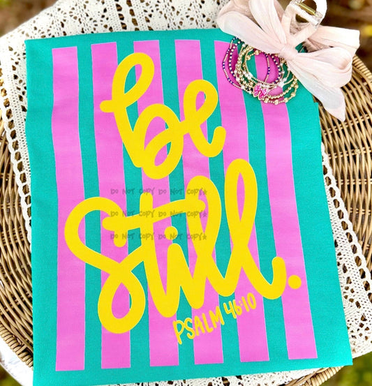 Be still psalm 46:10 stripes-DTF&UV