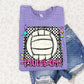 Bright preppy volleyball- (DROPDOWN MASCOT)-DTF&UV