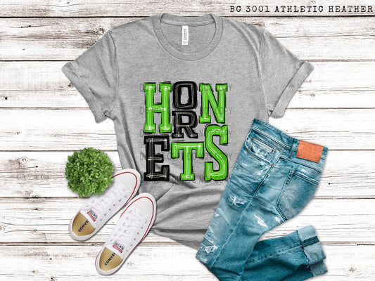 Hornets Green and Black - DTF