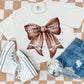 Football bow with stitches-DTF