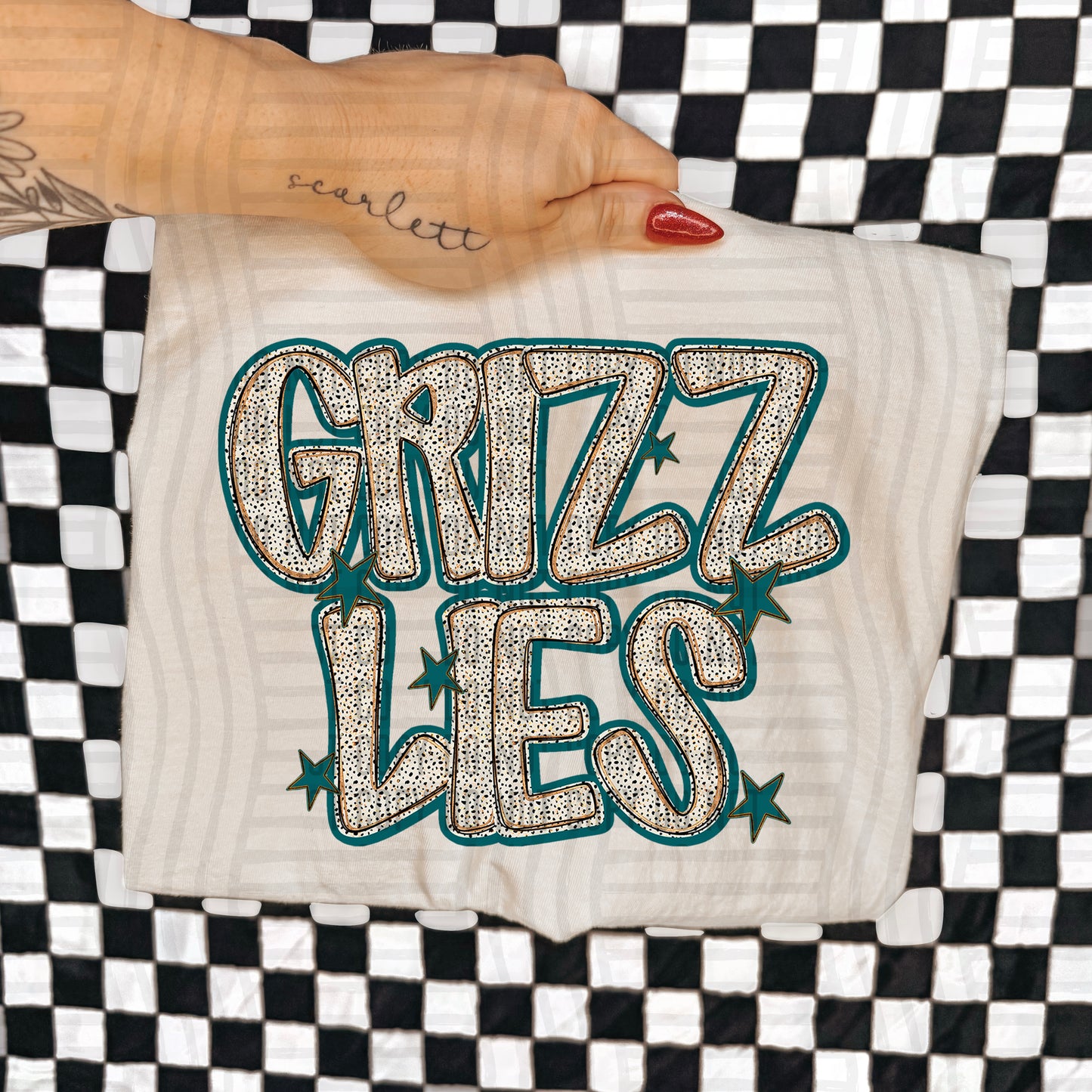 Teal Dotty (DROPDOWN MENU)-DTF&UV