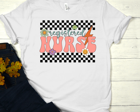 Registered Nurse checkered-DTF