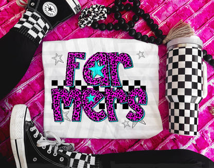 Pink Leopard Neon Mascots (dropdown)-DTF&UV