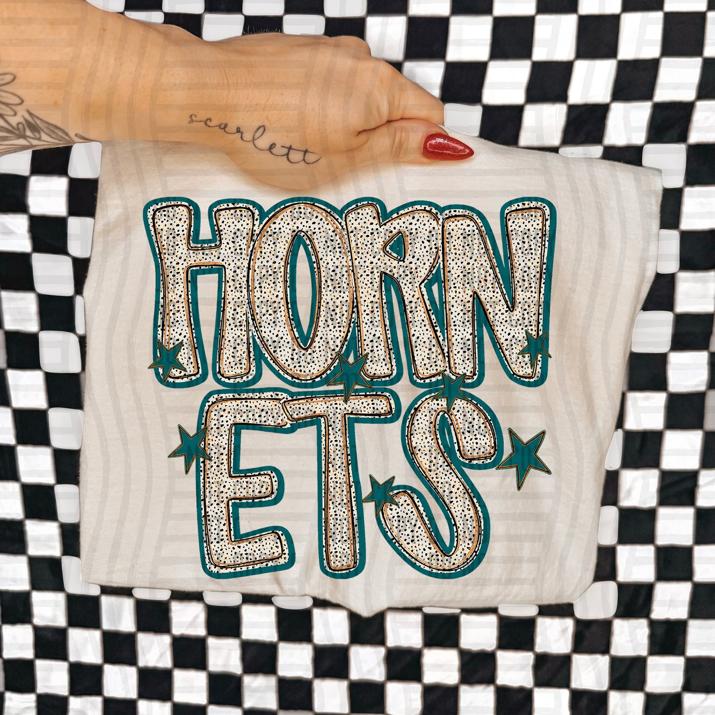 Teal Dotty (DROPDOWN MENU)-DTF&UV