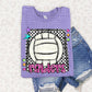 Bright preppy volleyball- (DROPDOWN MASCOT)-DTF&UV