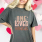 One Loved Wildcat Light Pink And Brown Hearts DTF
