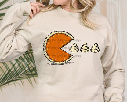 Pumpkin Pie Pac-Man -DTF&UV