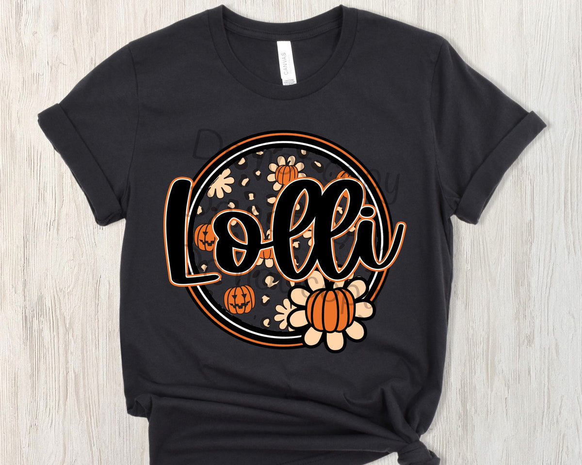 Pumpkin name circle Lolli-DTF