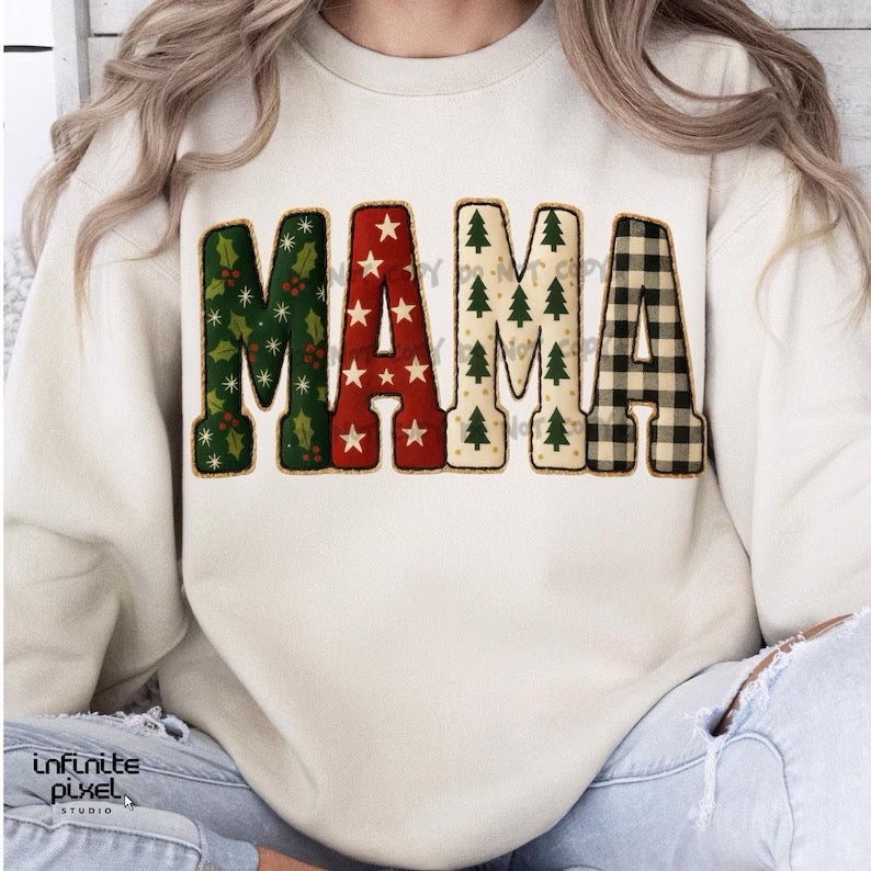 Mama Christmas patterns-DTF&UV