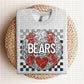 Baseball Mascots Faux Embroidery Checkered Sequins -DTF