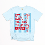 Blue and Red Eat Sleep Sports- DTF&UV