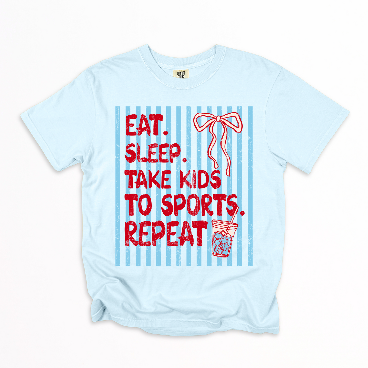 Blue and Red Eat Sleep Sports- DTF&UV