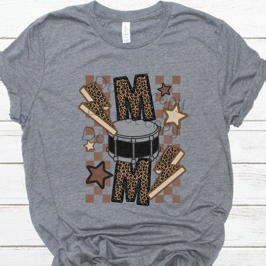 Mom band leopard bolts -DTF