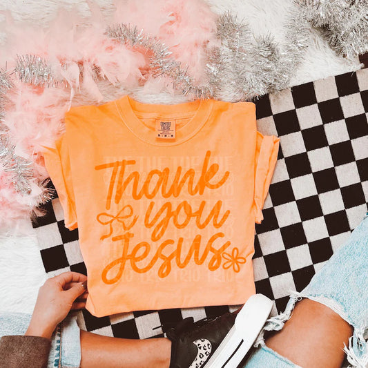 Thank you Jesus (ORANGE) -DTF&UV