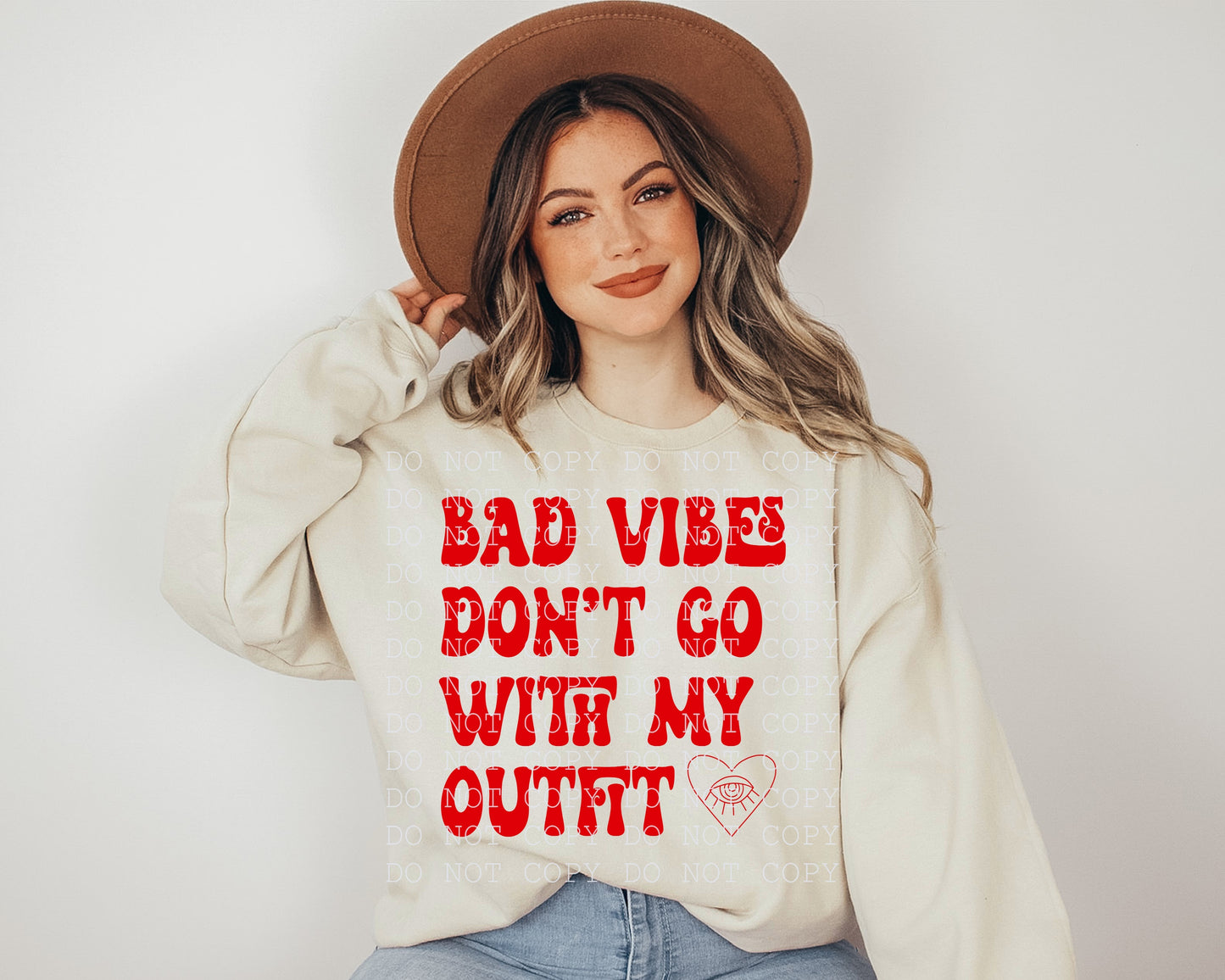 Bad Vibes Don’t Go With My Outfit Red - DTF